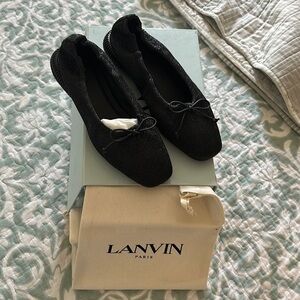 Lanvin Black Bumper Ballerinas